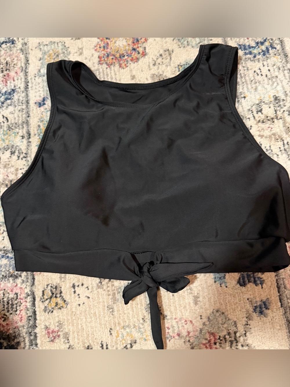SHEIN Black and White Lined Active Top
